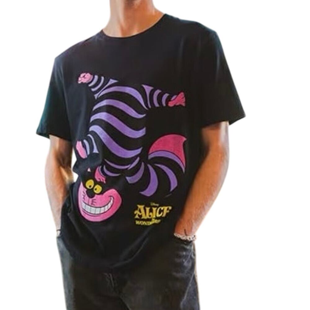 JUNK FOOD BLACK LABEL x DISNEY Alice in Wonderland Cat Tee Size L New with Tag